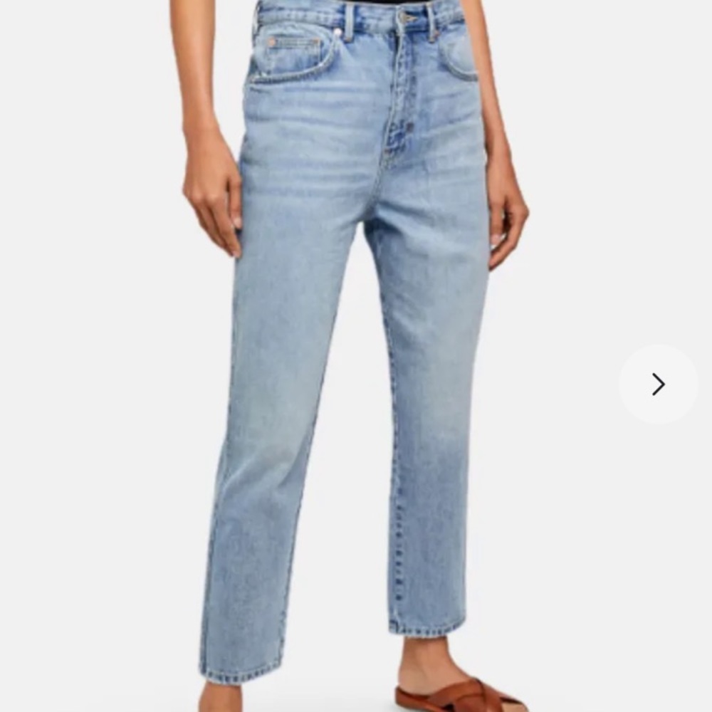 Free People jeans high waisted zip fly straight leg size 30